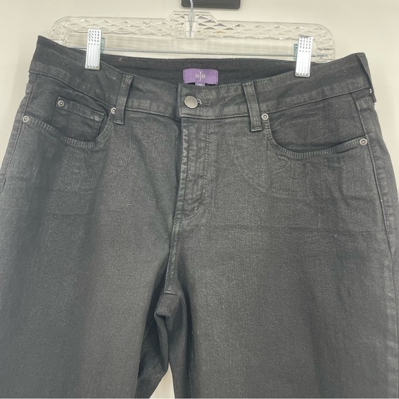 NYDJ Skinny Jeans - Black with Silver Sheen - Size 12P - Picture 2 of 13